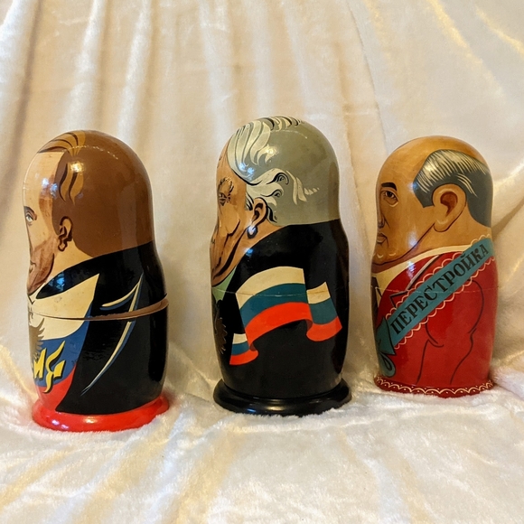 💥 SOLD 💥 Russian Political Leaders Nesting Dolls - Picture 14 of 15